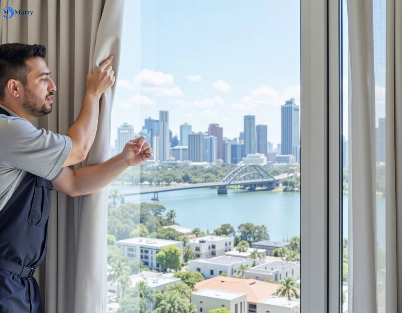 Professional curtain steam cleaning service berrinba QLD by Matty Curtain Cleaning